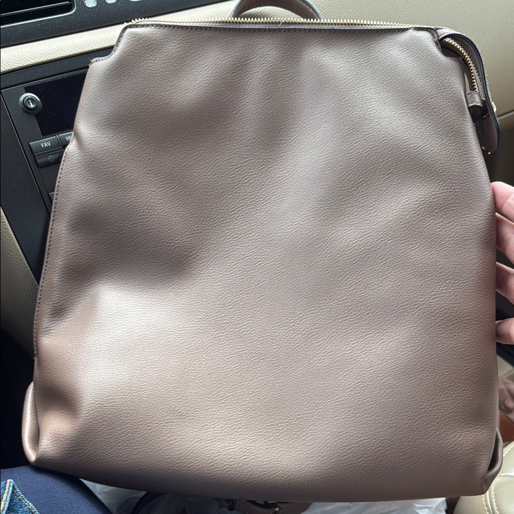 A New Day Brown Backpack Minimalist Design